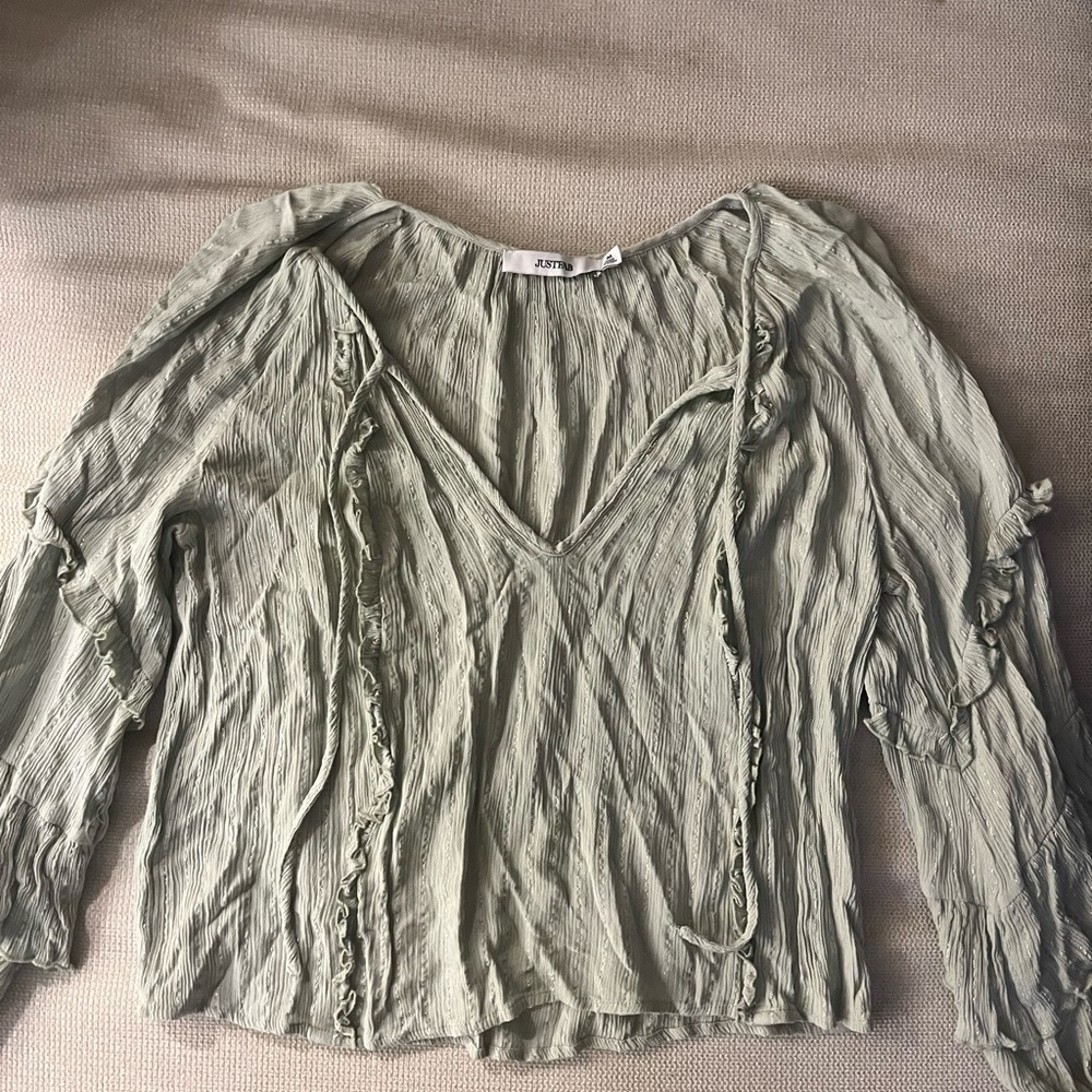 Just Fab Women's Mint Green Blouse.